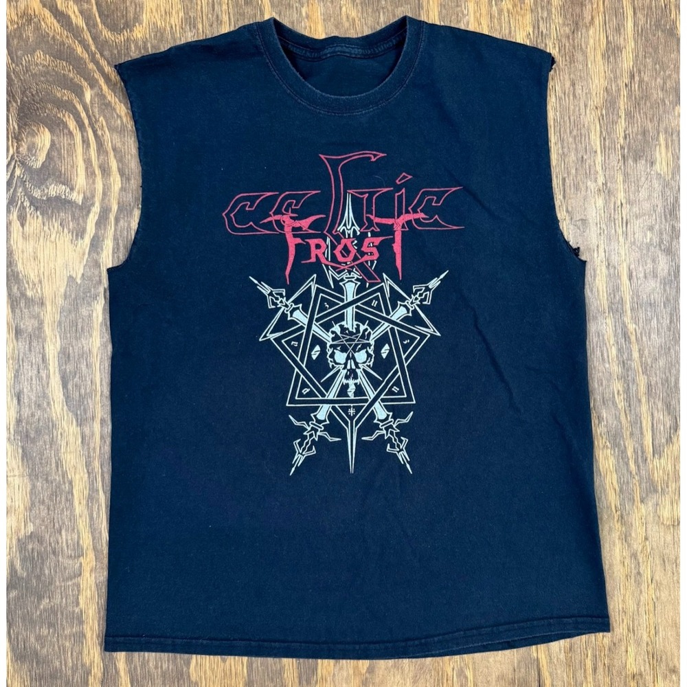 Celtic Frost Morbid Tales Sleeveless Cut Off Band Tee Black Metal Shirt M